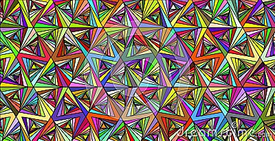Multi-colored triangles are grouped and create an interesting texture. Low poly abstract bright background. Vector Vector Illustration